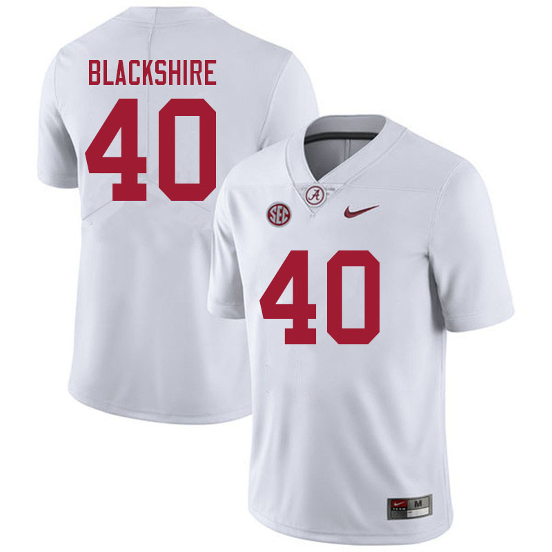 Men #40 Kendrick Blackshire Alabama Crimson Tide College Football Jerseys Sale-White